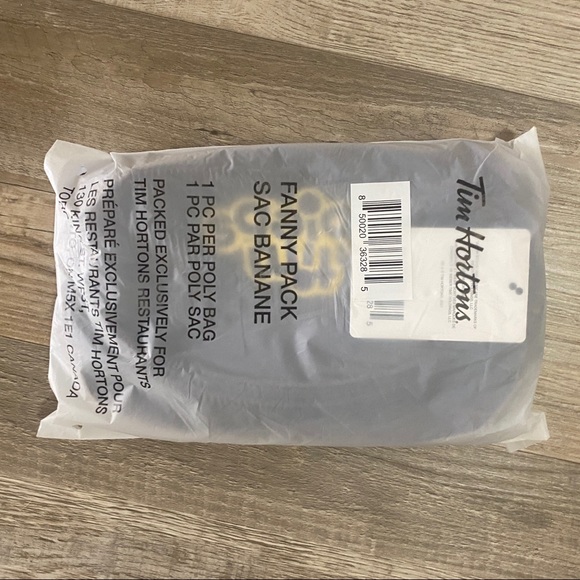 TIM HORTONS X JUSTIN BIEBER Tim Biebs Fanny Pack Brown Corduroy NEW - Picture 2 of 3